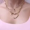 Anhänger Halsketten Übertriebene Multilayer Boho Mond Herz Choker Hals Halskette Für Frauen Mode Schmuck 2024 Ankunft