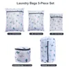 Mosodo Kalın Çamaşır Çantaları Çamaşır Makinesi Ağı iç çamaşırı Sütyen Çantası Dahil DEĞİL 5 Parça Set Baskı Büst Yıkama Çantası 240112