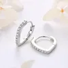 IOGOU Simple Water Drop Hoops Earrings Certificate D020CT Genuine 925 Silver Jewelry for Women Gift Korean Fashion 240112