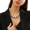 Ketten Gothic Vintage Perlenkette Halskette Zubehör Einzigartige Halsketten Verzierung Schlüsselbein Schmuck für Partyversammlungen F0S4