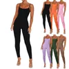 Women's Shapers Womens Fashion Solid Color Jumpsuit Sports Sleeveless Hide Back Fat Tape