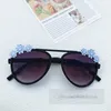 Kids beach sunglasses Fashion girls flower applique frame polarized sunglass goggles children UV 400 Protective eyewear Z6687