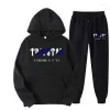 Men's T Shirts 2022 Brand TRAPSTAR Printed Sportswear Men 15 Colors Warm Two Pieces Set Loose Hoodie Sweatshirt Pants Jogging