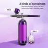 Portable spray gun with compressor used for nail cakes tattoos makeup paint air spray gun oxygen sprayer air brush kit 240113