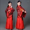 Bühnenkleidung Chinesische Frauen Retro Mädchen Kleidung Mittelalterliches Jahr Hanfu Kleid Kinder Erwachsene Tänzerin