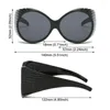 Óculos de sol Y2K Oversized Shades Fashion Designer UV400 Óculos Exagerados Circular Surround Mulheres Sol para Homens