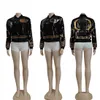 2024 Designer Sequins Jackets Women Casual Zip Baseball Jacket Daily Coats Outerwear Free Ship