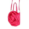 Kvällspåsar 3D Rose Clutch Banket Prom Party Bag Handväska axel