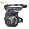 Heuptassen Origineel Olie Wax Leer Heren Ontwerp Casual Messenger Bag Koffie Mode Multifunctionele Reisriem Pack Been Mannelijke 9938lb