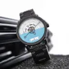 Bobo bird relógio de pulso de madeira, relógios de aço inoxidável, luxuoso, mecânico, personalizado, presente de dia dos namorados 240112