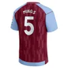 23 24 Aston Villas Mings Futbol Formaları 2023 2024 Evden uzakta Hayranlar Oyuncu Versiyonu Diego Carlos Douglas Luiz McGinn Futbol Gömlek Erkek Çocuk Kiti Buendia Watkins