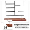 Torebki biżuterii wielofunkcyjne stojak na DIY metalowy naszyjnik wiszący haczyki 5-poziomowe uchwyt na uszy drewniany taca