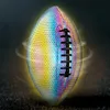 Kolorowa drużyna Rugby Ball Anti-Skidding Football Glow w ciemności 240112