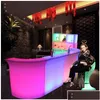 Commercial Furniture Modern Lighting Color Changing Rechargeable Pe Led High Cocktail Bar Tables Counter Of Drop Delivery Home Garden Dhkbn