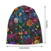 Berets Mexican Embroidery Flower Pattern Unisex Bonnet Hip Hop Double Layer Thin Hats For Men Women