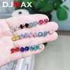 djmax 032ct stud earrings for women original 925 Sterling Silver Mutiple Colors Lady Diamond 240112