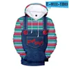 Heren Hoodies Sweatshirts Heren Good Guys Chucky 3D Gedrukt Mooie Cartoon Mannelijke Vrouwelijke Vrije tijd Eenvoudige Straatkleding Drop Delivery Dhtr3