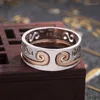 Cluster ringen HOYON uitgeholde strakke hoepel vloek twee-in-een paar ring opening vintage paar sieraden voor vrouwen mannen Valentijnsdag aanwezig