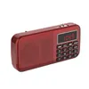 Rádio l558 portátil mini digital receptor de rádio fm de varredura automática com leitor de música mp3 2400mah 18650 bateria recarregável