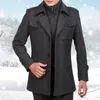 Outono inverno casaco de lã masculino espessamento quente design de alta qualidade moda masculina casual roupas 240113