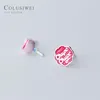 Colusiwei – boucles d'oreilles en argent Sterling 925 authentique, sucette mignonne pour femmes, bonbons simples, bijoux à la mode, cadeaux pour enfants