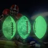 Glow in The Dark Football Reflective Rugby Ball Non Slip Light Up Football Leakproof Glowing Football for Kids Youth Adults 240112