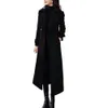 Abrigo térmico de invierno para mujer, chaqueta de negocios a media pantorrilla, mezcla de lana Formal, abrigo cruzado grueso 240112