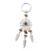 Lots Dream Catcher Charms Porte-clés Chakra Cristal Gravier Puce Pierre Perles Chaîne Agate Jade Sac Acc Drop Livraison Dhja1