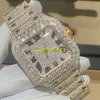 Benutzerdefinierte Männer Frauen High-end-Luxus Bling Voller Diamant Uhr VVS Moissanit Hip Hop Iced Out Edelstahl Mechanische Uhren