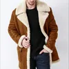 Mens Autumn and Winter Fashion Casual päls Integrated Coat Faux Jacket 240113