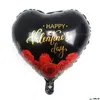 Décoration de fête 18 pouces Happy Valentines Day Ballons en film d'aluminium Anniversaire de mariage Drop Livraison Maison Jardin Fête Fête Suppl Dhhup