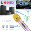 Microphones Lewinner L698D 20W Professional Bluetooth Karaoke Microphone Högtalare Portable Wireless Mini Home KTV For Sing and Music Play