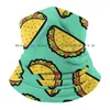 Berets It's Taco Time! Bucket Hat Sun Cap Tuesday Tortillas Crispy Hard Shell Mexican Tex Mex Mexico Foodie Snack Lettuce