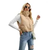 Women's Vests Winter Crop Vest Lightweight Sleeveless Warm Outerwear Puffer Padded Gilet