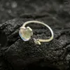 Cluster Rings Fantasy Moonlight Crystal Heart Shaped Love Ring Creativity 2024 Autumn/Winter Sparkling Stars 925 Silver Jewelry KOFSAC