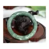 Bracelets Vintage en pierres précieuses vertes en Jade, breloque naturelle Pure, cadeau de mariage, livraison directe, Otnd8