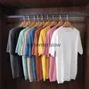 T-shirts pour hommes T-shirt à col rond en cachemire surdimensionné de haute qualité pour hommes T-shirt à manches courtes T-shirt de couleur unie Tendance Loisirs Gris Blanc Noir Blueephemeralew