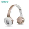 Hörlurar Original Sodo MH3 NFC 2in1 Twistout Bluetooth -högtalar Hörlur Trådlöst headset över Ear Sports Magic Wireless Earphone