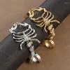 Link Bracelets Retro Exaggerated Shiny Zircon Scorpion Chain For Women Men Punk Luxury Adjust Rings Party Jewelry Trend Gift