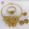مجموعات المجوهرات الإيطالية للنساء طلاء أزياء ذهبية حقيقية أقراط الزفاف الفاخرة هدية عيد الحب 240112
