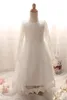 Robe de baptême nouveau-né pour bébé fille blanc première fête d'anniversaire porter mignon dentelle à manches longues robe de baptême Tutu vêtements pour bébés 207536760