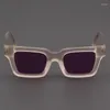 Montature per occhiali da sole Moda spessa opaca acetato poligono rettangolo irregolare unisex vintage personalità occhiali alla moda di alta qualità