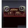Cluster Rings 2pcs 8 24 Bryant Basketball Team Champions Championship Ring with Wooden Box Sport Souvenir Men Fan Gift 2023 Wholesal Dhm3f
