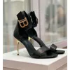 2024 Summer Brand Luxury Uma Sandals Shoes With Paljetter B-Embellished Lady High Heels Party Dress Gladiator Sandalias EU35-40