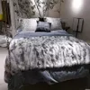 MS Softex Natural Rabbit Fur Blanket Patchwork Real Throw Factory OEM Pillows Soft 211227230f