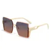 Nouvelles lunettes de créateur de mode Top Look Luxe Tendance Lunettes de soleil rectangulaires pour femmes Hommes Vintage Carré Nuances Cadre épais Nude Sunnies Lunettes de soleil unisexe ETDUJTDJD