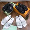 Rubberen zool Designer sandale tazz Slipper man off zomer strand Luxe schoenen dame Mule wit gele glijbaan platte hak Dames schoen streep sliders kantoor zwembad loafer sandaal