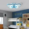 Plafonniers créatifs papillon moderne salon filles chambre luminaire étude pépinière lampe à LED pour enfants