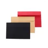 Cadeau cadeau 10 pcs / paquet 16cmx11cm kraft papier noir enveloppe message carte lettre stationnaire stockage cadeau1