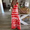 Casual Dresses Summer Boho Beach Slip Dress for Women 2024 V Neck Sleeveless Gradient Color Block Bohemian Maxi Tunic Straight